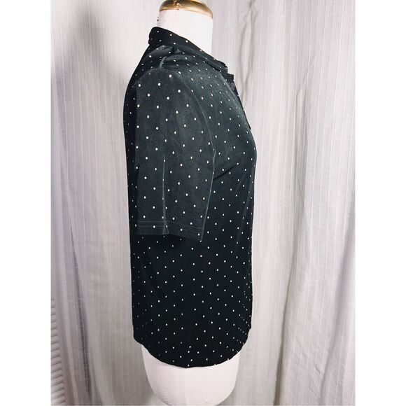Vintage Norm Thompson Polka Dot Button Down Blouse - Size S - Picture 6 of 6